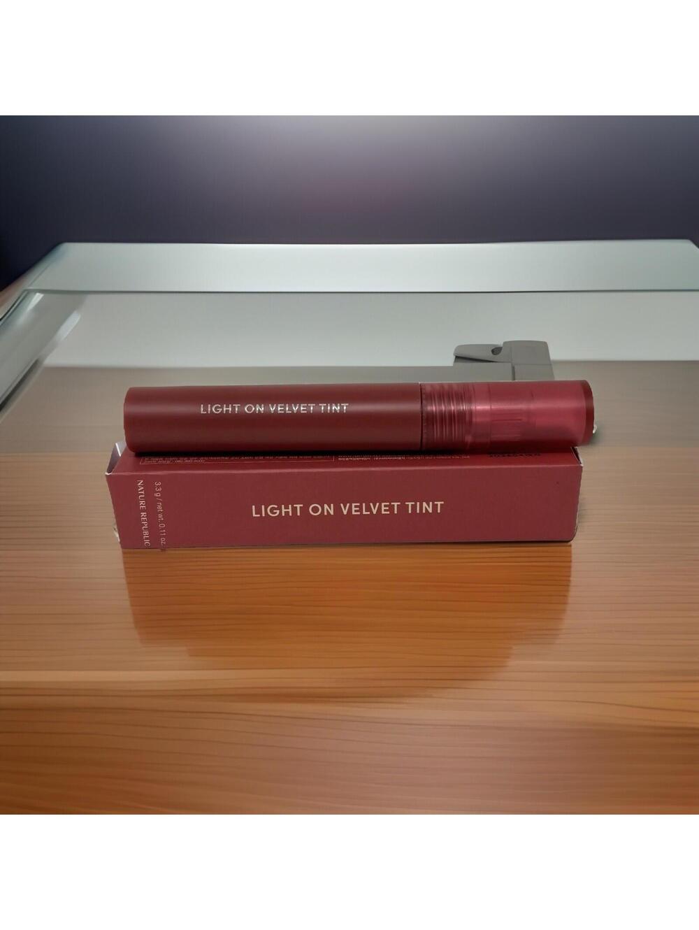 Nature Republic Light on Velvet Tint Matte Sheer Lip Blur Effect Mood APRICOT